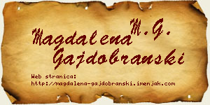 Magdalena Gajdobranski vizit kartica